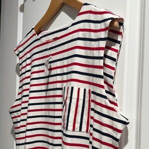 Striped Sleeveless Midi Dress